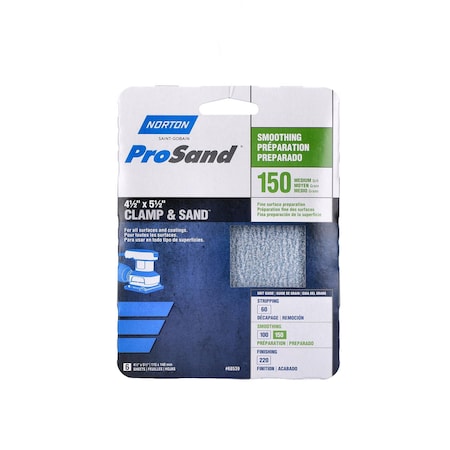 Norton Abrasives Norton ProSand 5-1/2 in. L X 4-1/2 in. W 150 Grit Aluminum Oxide Sanding Sheet 6 pk 07660768539